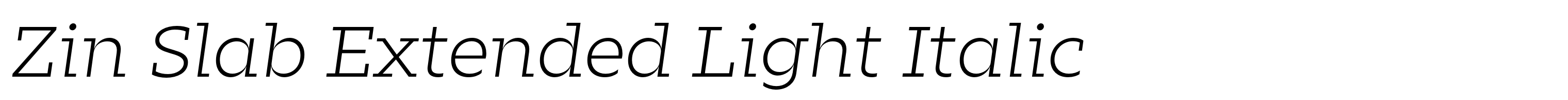 Zin Slab Extended Light Italic
