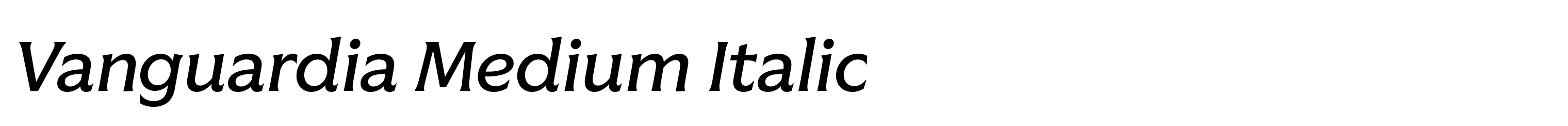 Vanguardia Medium Italic