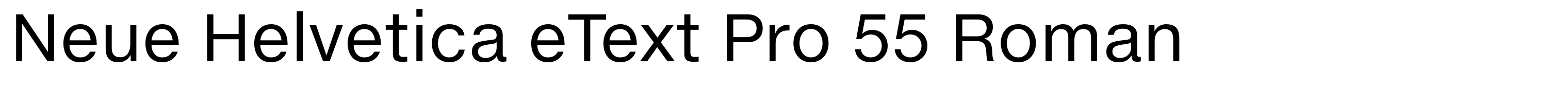 Neue Helvetica eText Pro 55 Roman