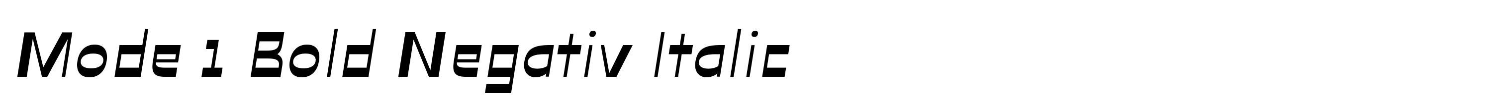 Mode 1 Bold Negativ Italic