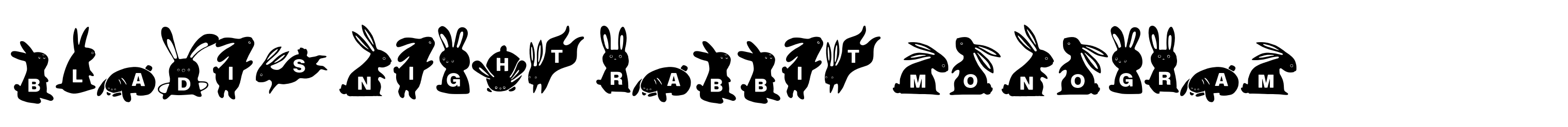 Bladis Night Rabbit Monogram