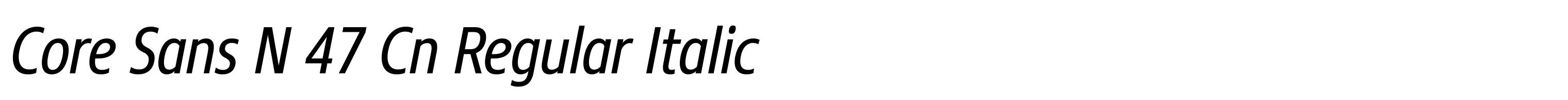 Core Sans N 47 Cn Regular Italic