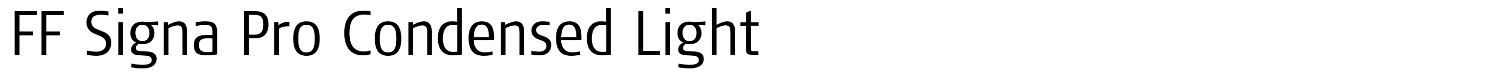 FF Signa Pro Condensed Light