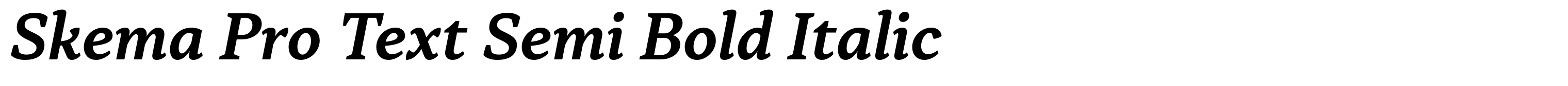 Skema Pro Text Semi Bold Italic