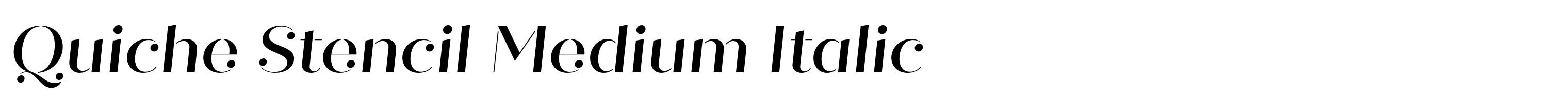 Quiche Stencil Medium Italic