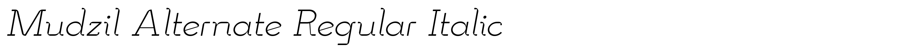 Mudzil Alternate Regular Italic