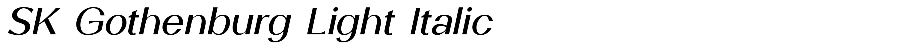 SK Gothenburg Light Italic