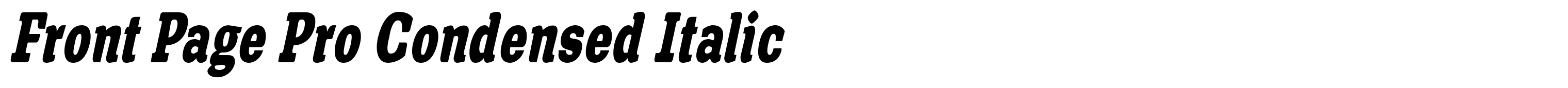 Front Page Pro Condensed Italic