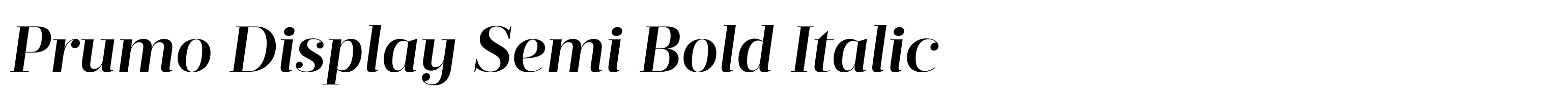Prumo Display Semi Bold Italic