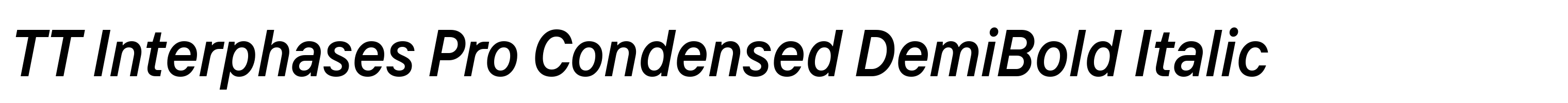 TT Interphases Pro Condensed DemiBold Italic