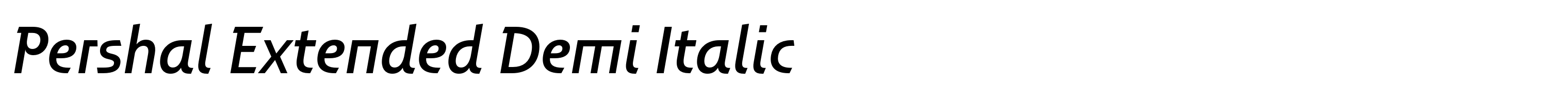 Pershal Extended Demi Italic