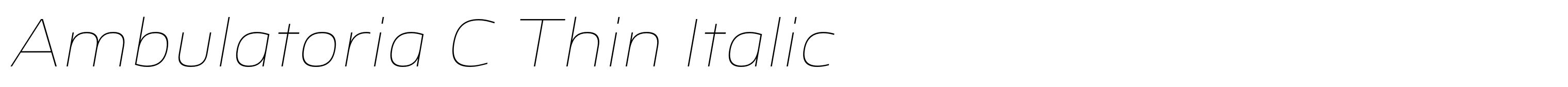 Ambulatoria C Thin Italic