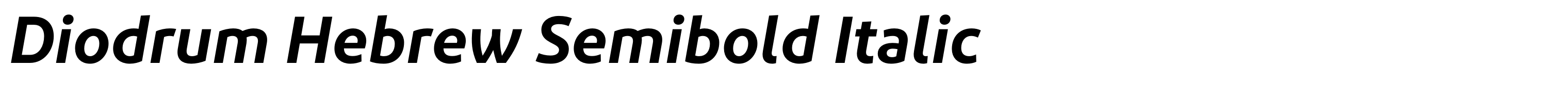 Diodrum Hebrew Semibold Italic