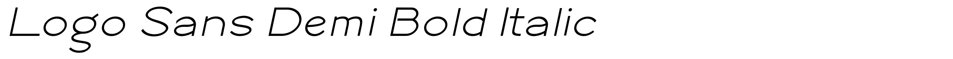Logo Sans Demi Bold Italic