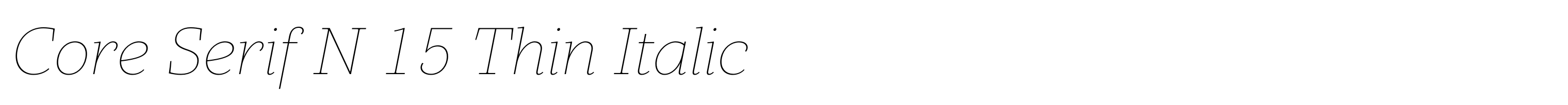 Core Serif N 15 Thin Italic