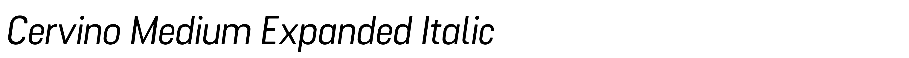 Cervino Medium Expanded Italic