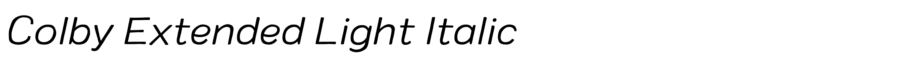 Colby Extended Light Italic