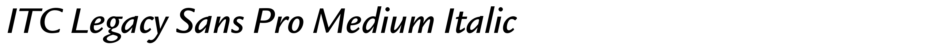 ITC Legacy Sans Pro Medium Italic