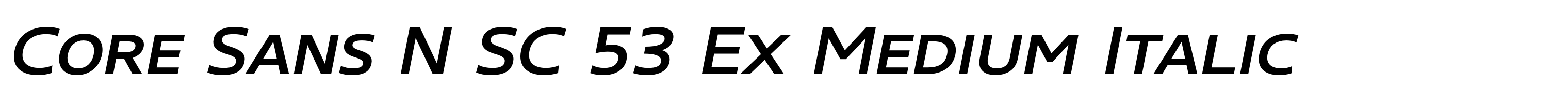 Core Sans N SC 53 Ex Medium Italic