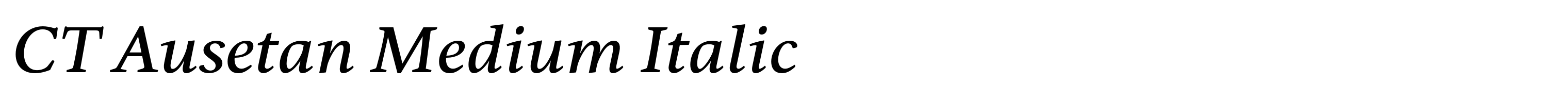 CT Ausetan Medium Italic