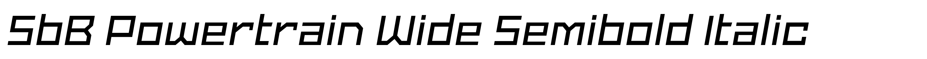SbB Powertrain Wide Semibold Italic