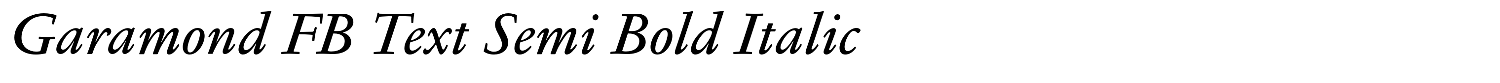 Garamond FB Text Semi Bold Italic