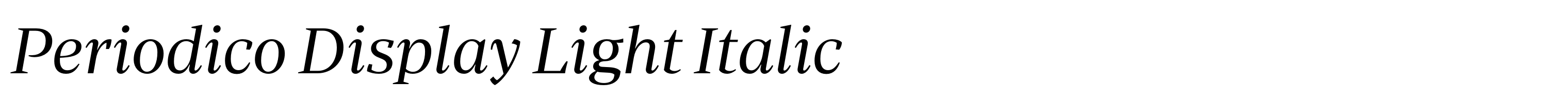 Periodico Display Light Italic