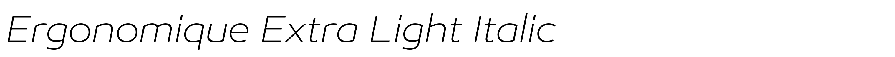 Ergonomique Extra Light Italic