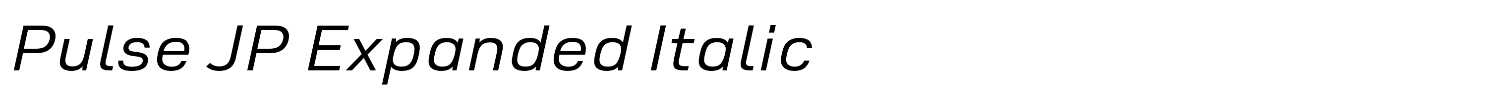 Pulse JP Expanded Italic