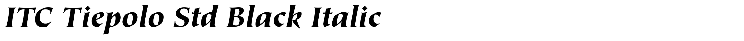 ITC Tiepolo Std Black Italic