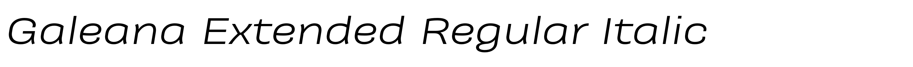 Galeana Extended Regular Italic