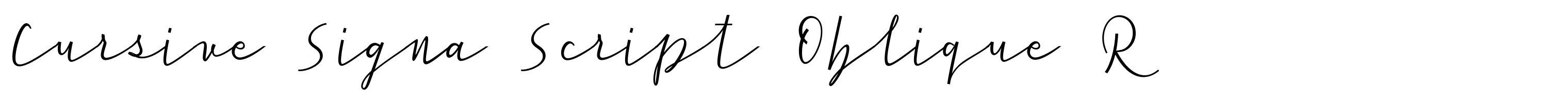 Cursive Signa Script Oblique R