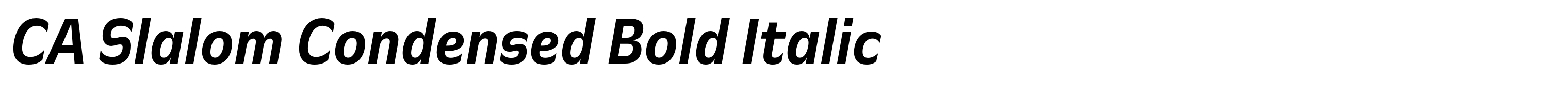 CA Slalom Condensed Bold Italic