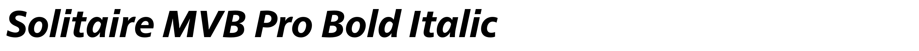 Solitaire MVB Pro Bold Italic