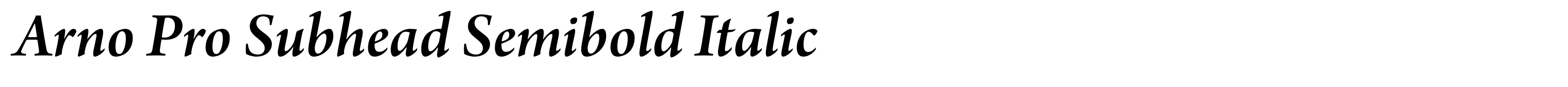 Arno Pro Subhead Semibold Italic
