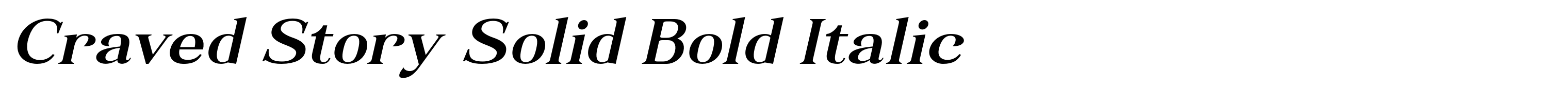 Craved Story Solid Bold Italic