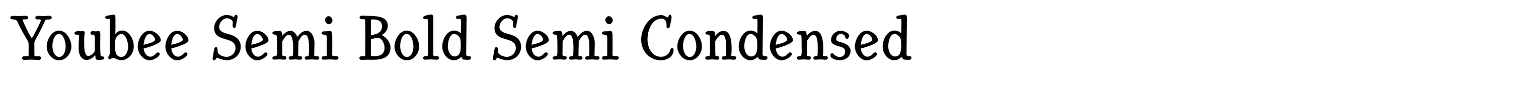 Youbee Semi Bold Semi Condensed