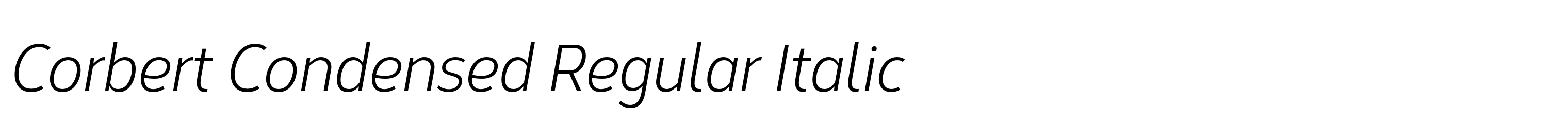 Corbert Condensed Regular Italic
