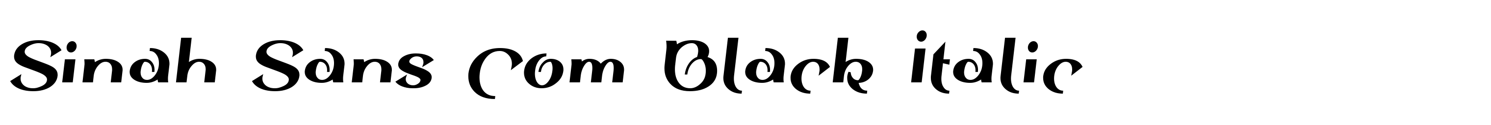 Sinah Sans Com Black Italic