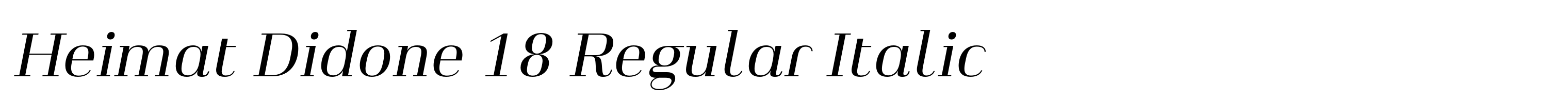 Heimat Didone 18 Regular Italic