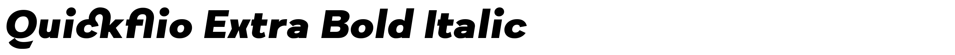 Quickflio Extra Bold Italic