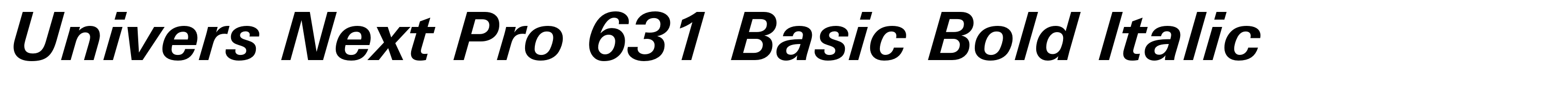 Univers Next Pro 631 Basic Bold Italic