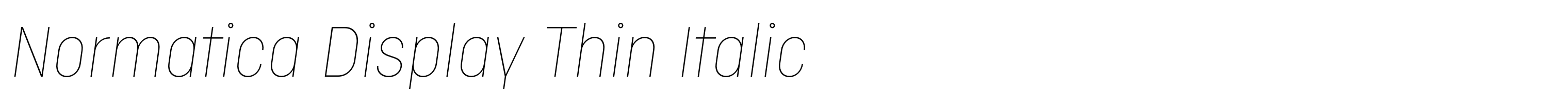 Normatica Display Thin Italic