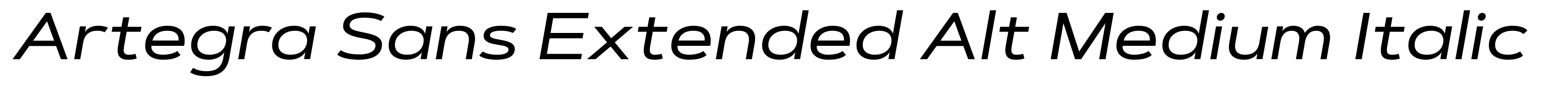 Artegra Sans Extended Alt Medium Italic