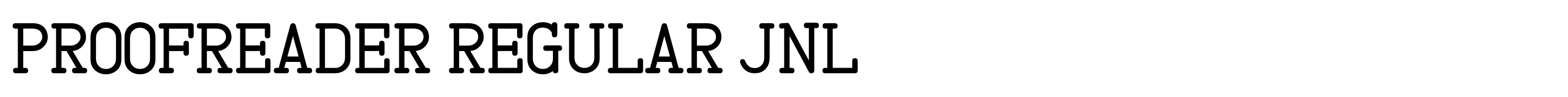 Proofreader Regular JNL
