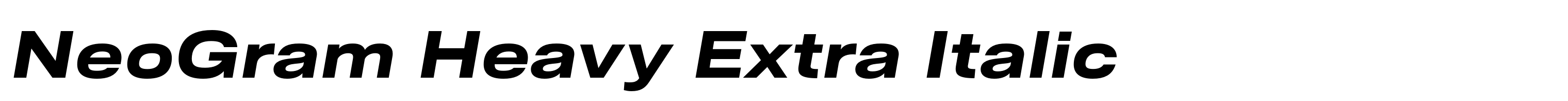 NeoGram Heavy Extra Italic