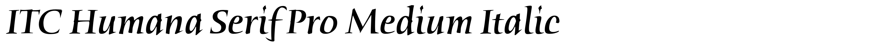 ITC Humana Serif Pro Medium Italic