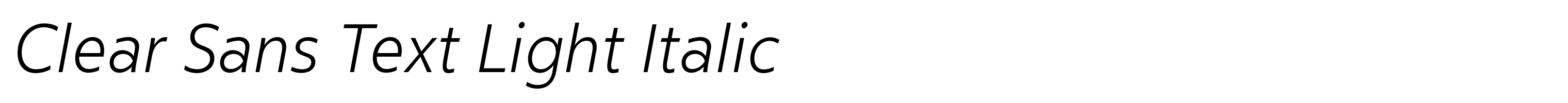 Clear Sans Text Light Italic