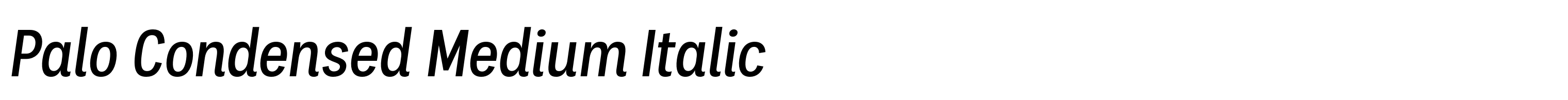 Palo Condensed Medium Italic