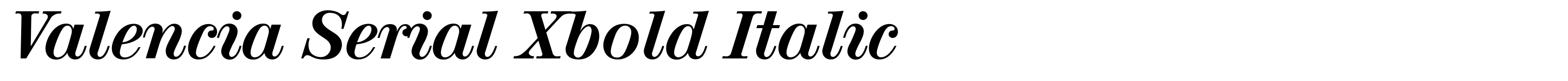 Valencia Serial Xbold Italic